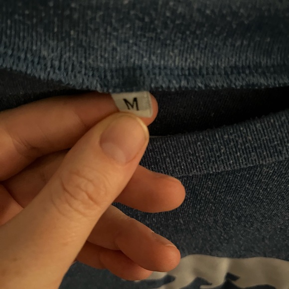 Oversized, maternity size medium mama bear light top with elbow patches - Picture 2 of 2